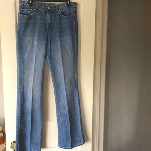 West side New York & CO. Distressed  Jeans. Size 12.‎ Boot cut. High rise. EUC